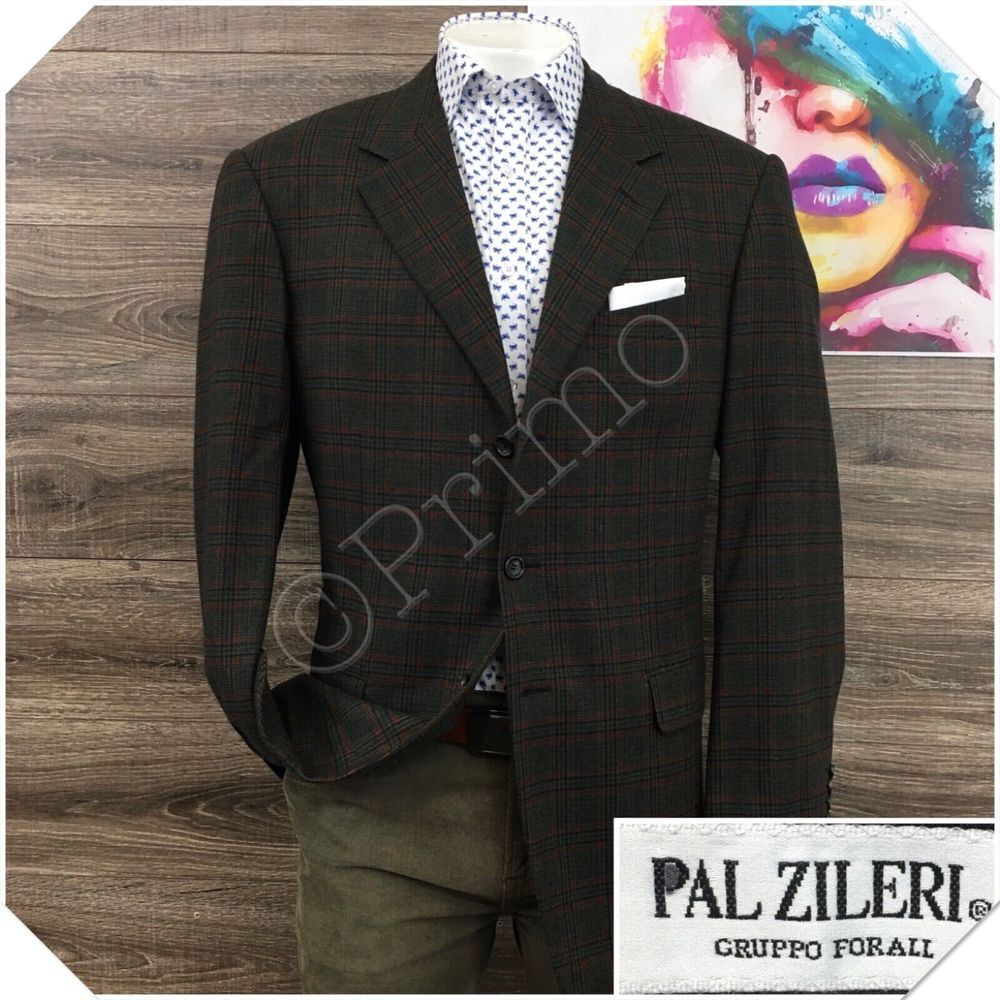 VINTAGE PAL ZILERI Mens Cashmere Blazer Sport Coat Casual Jacket Size 46L‎ Suit